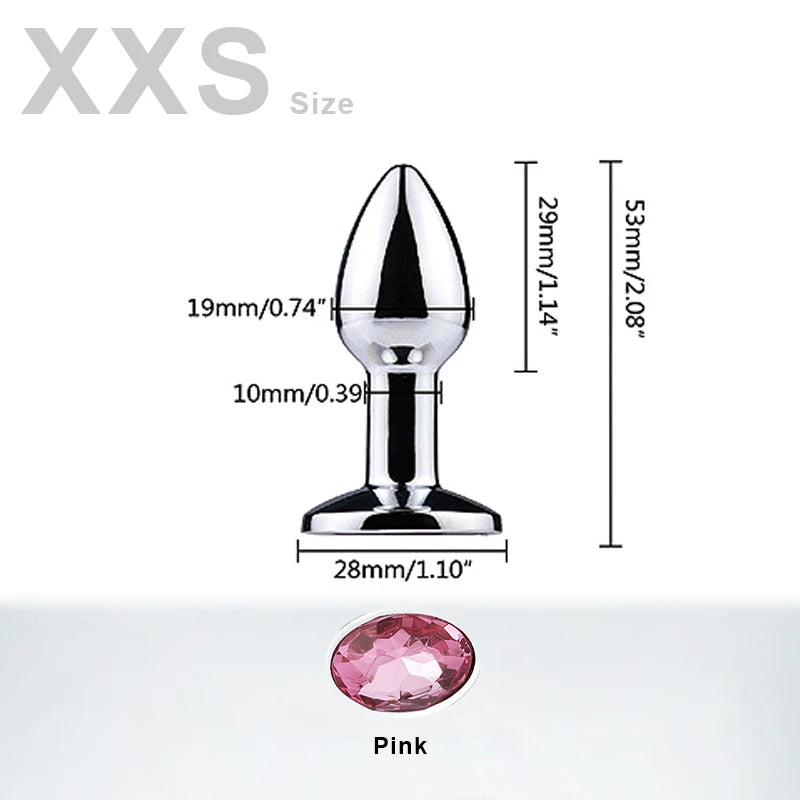 Metal Round Anal Dilator Sex Toys