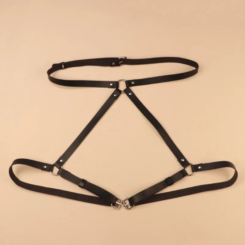 PU Leather Body Harness Cuffs