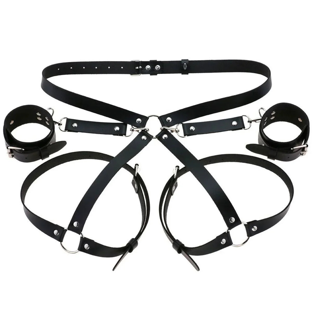 PU Leather Body Harness Cuffs