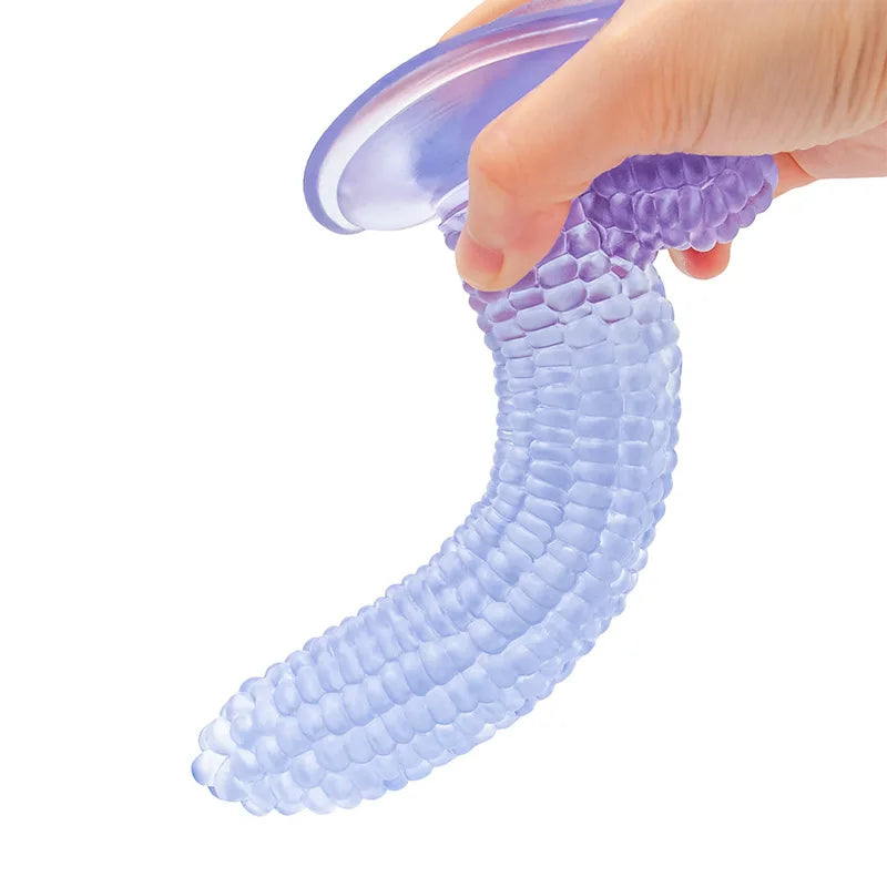 Transparent Colored Suction Cup Dildo